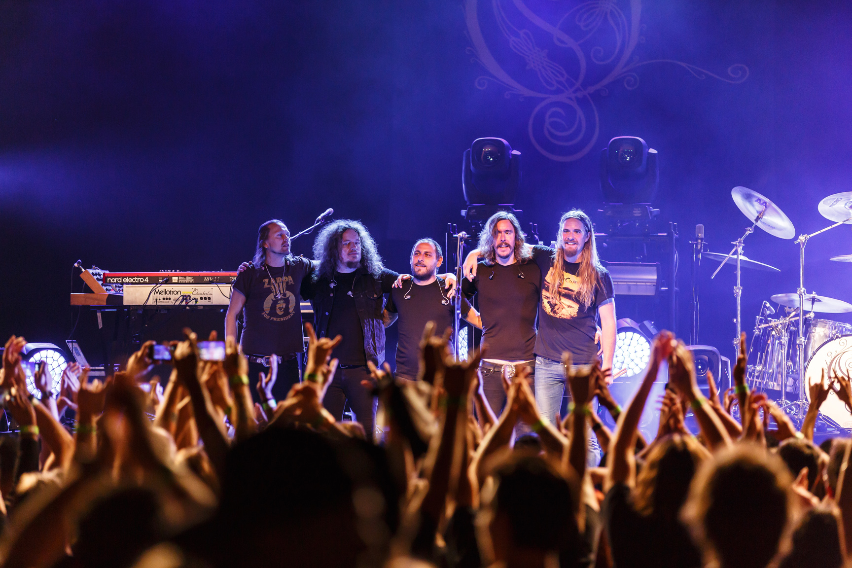 Opeth performing on tour